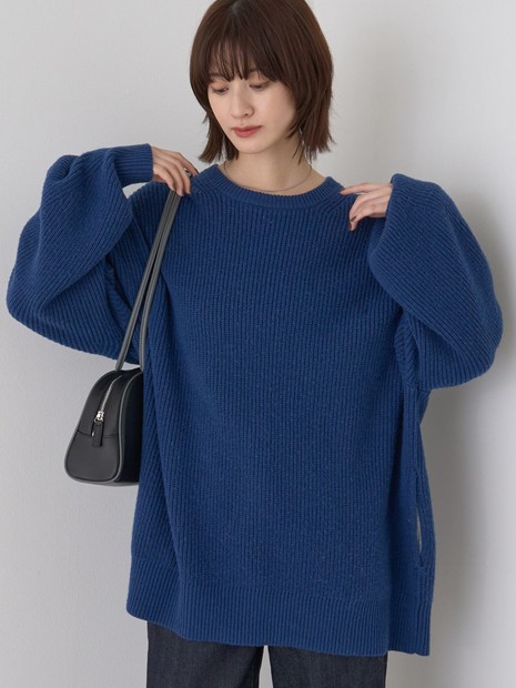 ストールセット】ポケット付片畦ニットプルオーバー｜Rouge vif la cle