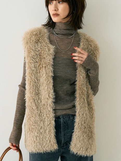 ルージュ・ヴィフ ラクレ（Rouge vif la cle）/フェザーニットジレベスト フェザーニットジレベスト｜Rouge vif la cle / ルージュ・ヴィフ ラクレ