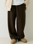 ウール起毛ジャージーカーブパンツ