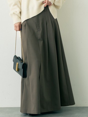 【人気追加】タックフレアマキシスカート【予約】