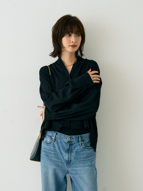 【TICCA/ティッカ】ドットエンブロイダリーブラウス