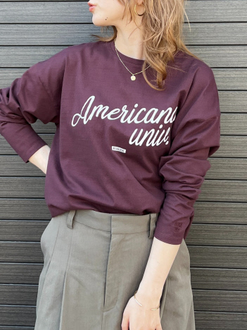 【AMERICANA×MICA＆DEAL/ アメリカーナ×マイカ】long tee ロゴロングスリーブTシャツ【予約】