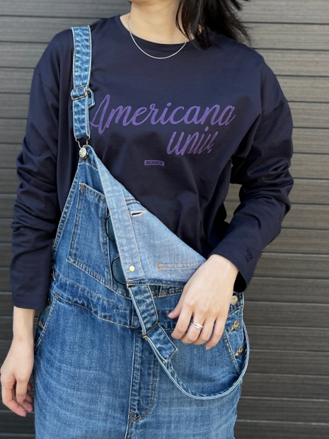 【AMERICANA×MICA＆DEAL/ アメリカーナ×マイカ】long tee ロゴロングスリーブTシャツ【予約】