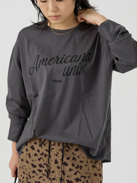 【AMERICANA×MICA&DEAL/ アメリカーナ×マイカ】long tee ロゴロングスリーブTシャツ
