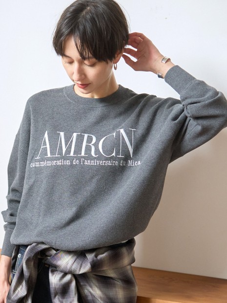 【AMERICANA×MICA＆DEAL/ アメリカーナ×マイカ】ロゴニット
