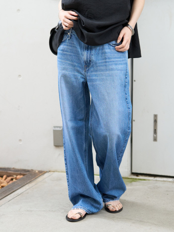 【upper hights/アッパーハイツ】THE NIECE MID-RISE ミッドライズワイドデニム【予約】