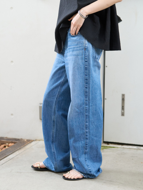【upper hights/アッパーハイツ】THE NIECE MID-RISE ミッドライズワイドデニム【予約】
