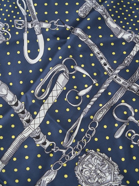 manipuri/マニプリ】ドットビット大判シルクスカーフ 88×88｜Rouge vif