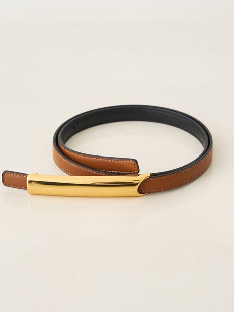 アトリエアンボワーズ　リバーシブルベルト ブラウン/ブラック ATELIER AMBOISE/アトリエ アンボワーズ】スリムリバーシブルベルト