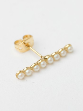 Caline Paris/カリーヌパリ 】vintage 8連パールピアス/両耳｜Rouge