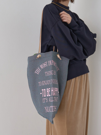【manipuri/マニプリ】刺繍プリントトートバッグL【予約】