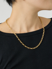 【OCUCCI jewelry/オクチ ジュエリー】Rounded roll ゴールドチェーンネックレス