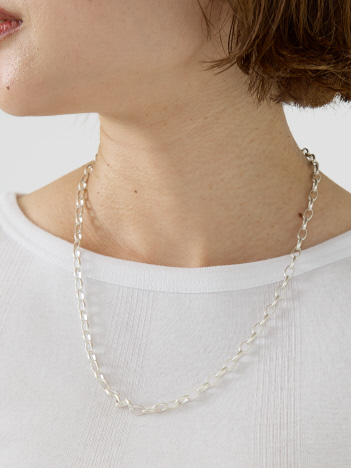 【OCUCCI jewelry/オクチ ジュエリー】Rounded roll シルバーチェーンネックレス
