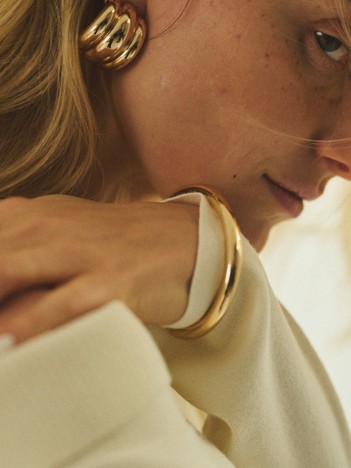 Rouge vif la cle - 【LILI CLASPE/リリクラスプ】SMALL SLOANE HOLLOW CUFF バングル ホローカフ【予約】