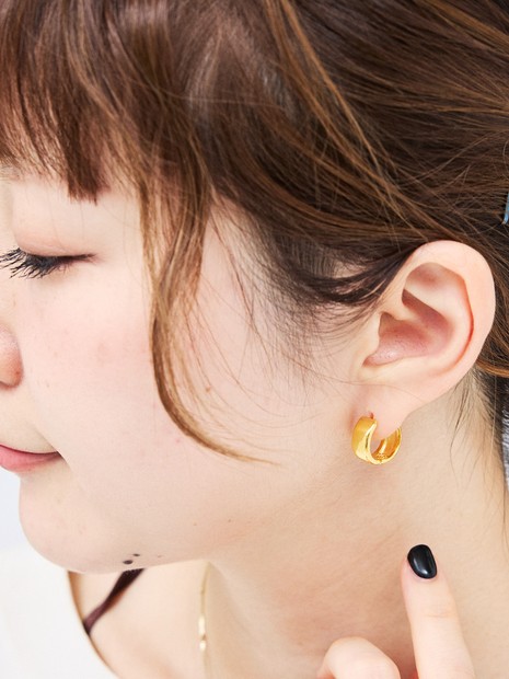 MC STUDIO/エムシースタジオ】ワイドフープピアス｜Rouge vif la cle