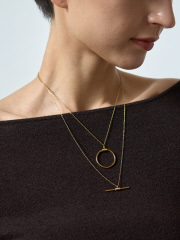 【PETIT MOMENTS/プティ・モーメント】2連レイヤードネックレス Devin Necklace