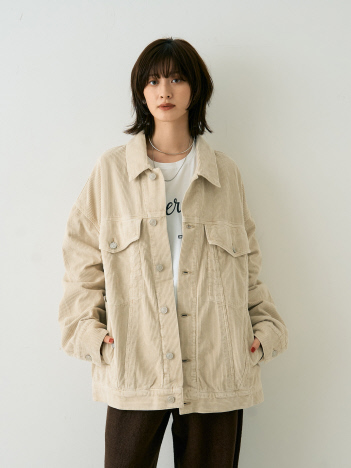 【AGOLDE/エーゴールドイー】REWORKED　WAYNE JACKET リワークド・ウェインデニムジャケット/ライスグラス