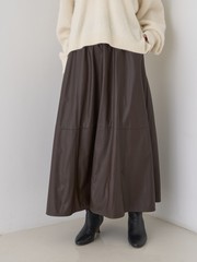 フェイクレザーフレアスカート｜Rouge vif la cle / ルージュ・ヴィフ