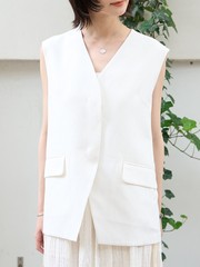 NANIWa　ROUGE VIF ツイード ベスト ジレ Rouge vif ベスト ジレ ツィードベスト レディース : ZOZOTOWN