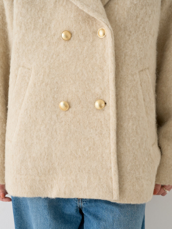 【新品タグ付き】Rouge vif ラメシャギースライバーPコート Rouge vif la cle｜【追加4】【一部店舗限定】ラメシャギースライバーP