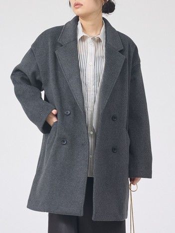 Rouge vif la cle - 【一部店舗限定】ニットビーバーコート/ダブルブレストコート