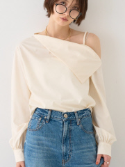 Rouge vif la cle - 【新色登場】【一部店舗限定】アシメオフショルブラウス