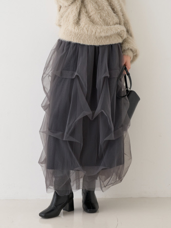 【一部店舗限定】チュールフォルムスカート【予約】