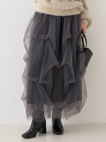 Rouge vif la cle - 【一部店舗限定】チュールフォルムスカート【予約】