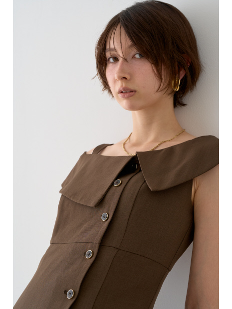 【一部店舗限定】アシメショルダーワンピース【予約】