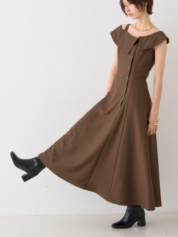 Rouge vif la cle - 【一部店舗限定】アシメショルダーワンピース【予約】