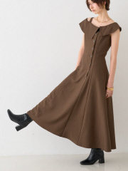 【一部店舗限定】アシメショルダーワンピース
