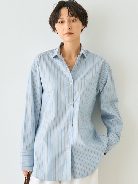 ルージュ・ヴィフ ラクレ（Rouge vif la cle）/ストライプメンズライクコットンシャツ【予約】 ストライプメンズライクコットンシャツ【予約】｜Rouge vif la cle