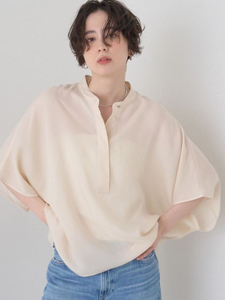 Rouge vif la cle - 【セットアップ対応】キュプラフィブリルドレープスキッパーブラウス