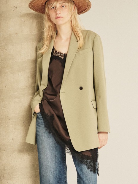 【セットアップ対応】レースサテンアシンメトリーキャミソール【予約】