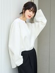 ダブルフェイスプルオーバーブラウス
