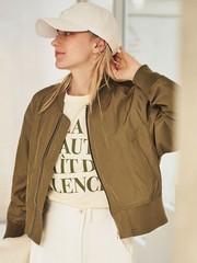 ミリタリーブルゾン/形状記憶/シワ防止