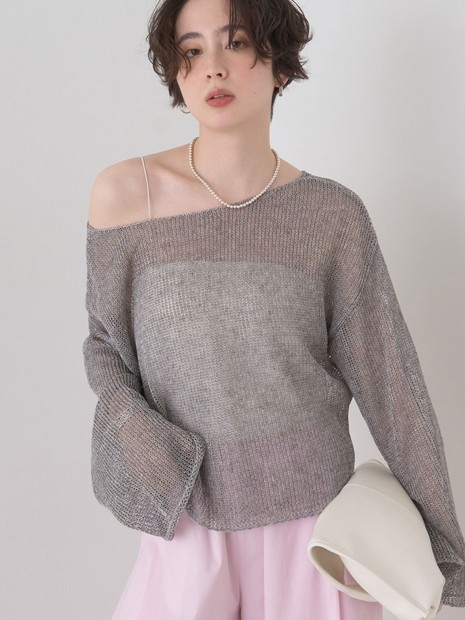 Rouge vif la cle - 【定番人気】【2026SS新作】前後2WAYペーパーメッシュニットプルオーバー【予約】