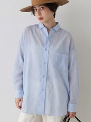 TICCA/ティッカ】コットンシルクスクエアビッグシャツuni｜Rouge vif