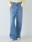 【upper hights/アッパーハイツ】THE OLIVIA ワイドストレートデニム FETHER JEANS
