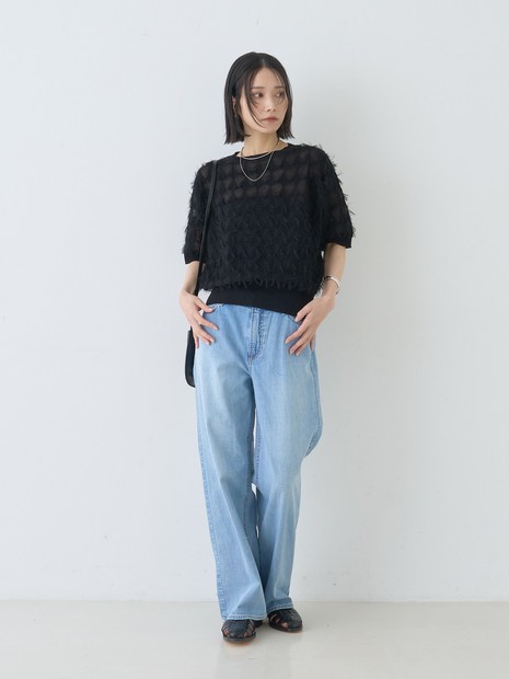 【upper hights/アッパーハイツ】THE LAZY NICE NID-R ザ レイジー ニース ミッドライズ/ワイドデニム【予約】