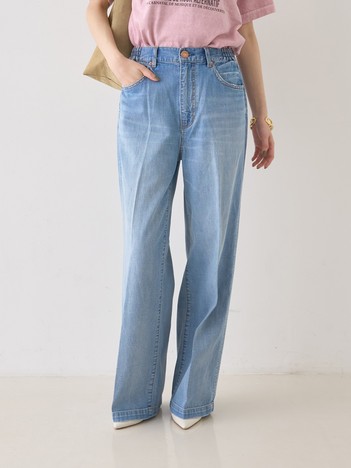 【RED CARD/レッドカード】Relaxy Slogan リラクシー スローガン ワイドストレートデニム/美脚【予約】