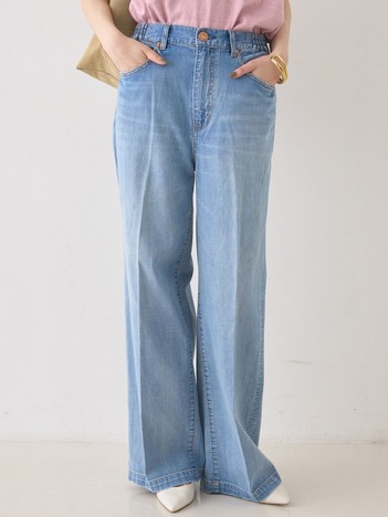 【RED CARD/レッドカード】Relaxy Slogan リラクシー スローガン ワイドストレートデニム/美脚【予約】