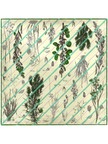 【manipuri/マニプリ】ボタニカルフラワー/コラージュボタニカルフラワーシルクスカーフ 65×65 日本製