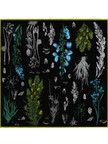 【manipuri/マニプリ】ボタニカルフラワー/コラージュボタニカルフラワーシルクスカーフ 65×65 日本製