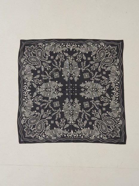 【manipuri/マニプリ】カレイドバンダナシルクスカーフ 88×88 日本製