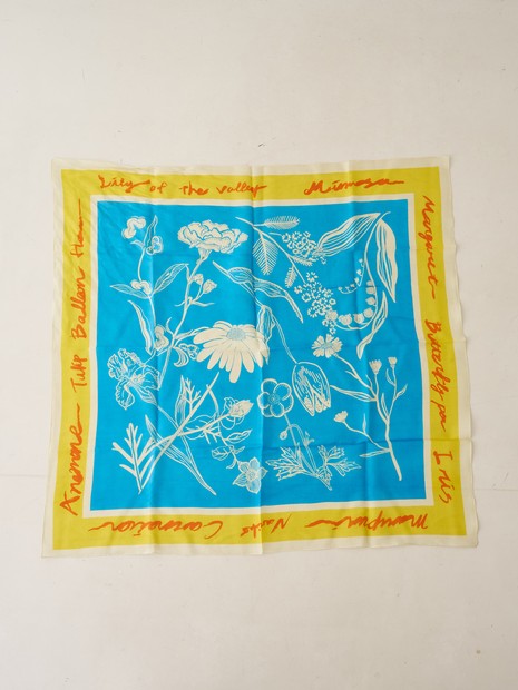 【manipuri/マニプリ】フローラ コットンシルクストール 120×120 インド製