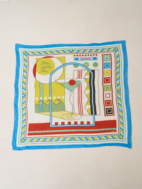 【manipuri/マニプリ】カクテル コットンシルクストール 120×120 インド製