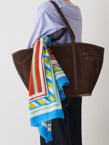 【manipuri/マニプリ】カクテル コットンシルクストール 120×120 インド製