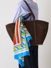 【manipuri/マニプリ】カクテル コットンシルクストール 120×120 インド製