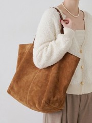 The Bagmati/ザ バグマティ】スウェードトートバッグ/A4収納可能